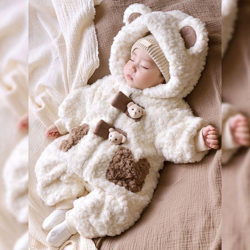 Teddy Hug Winter Fleece Romper - Image 3