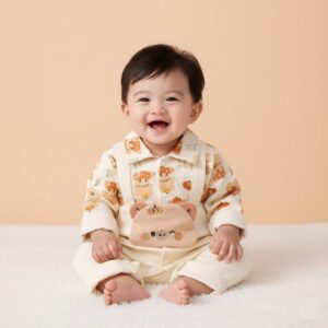 Little Bear Suspenders Romper