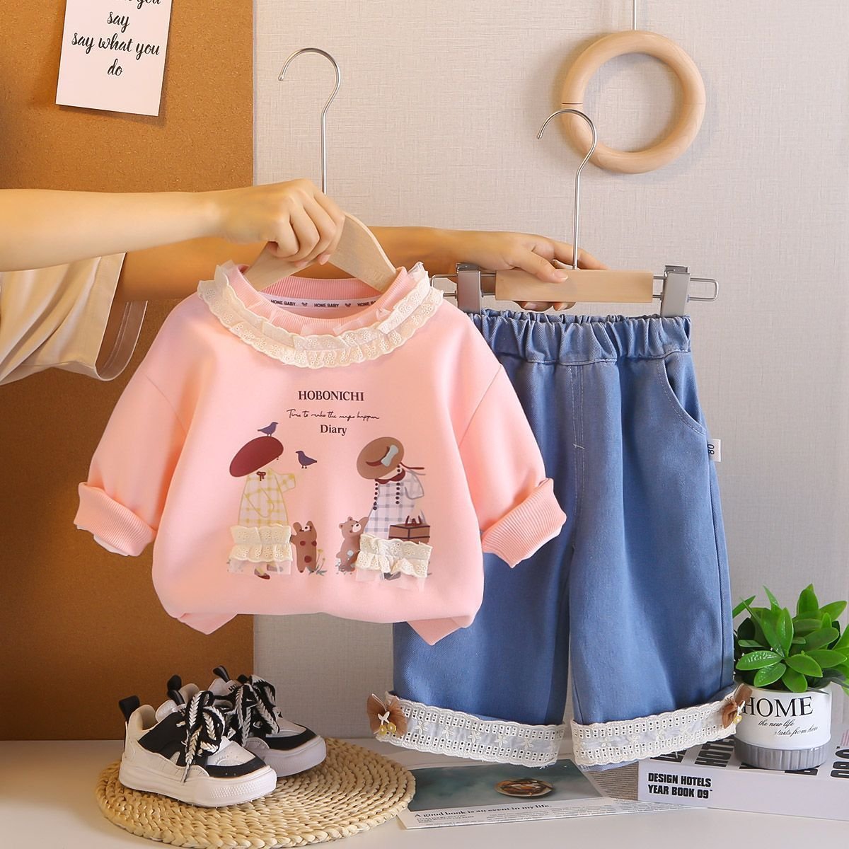 Sweet Diary Lace-Trim Kids Co-ord Set - Image 3