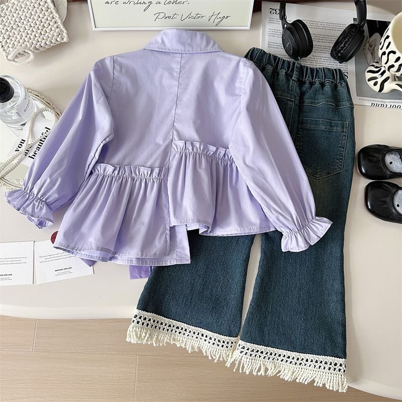 Lavender Kitty Bow Shirt - Image 5