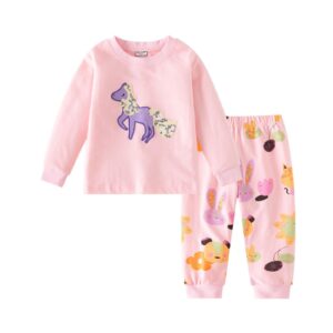 Girls Unicorn Print Nightwear Set – Soft Pink