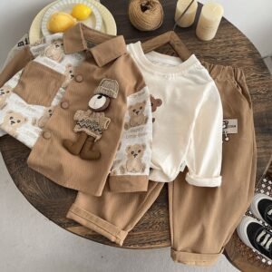 Baby Boy Cozy Bear 3-Piece Outfit Set