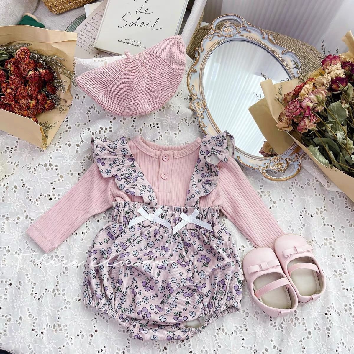 Blossom Petal Baby Romper 2 PC SET - Image 5