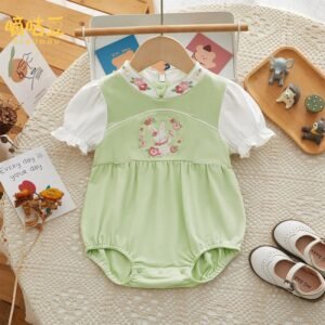 Minty Bunny Bloom Romper