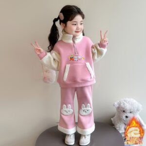 Cozy Pink Winter Bunny Set