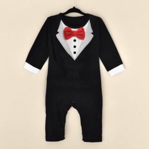 Little Gentleman Tuxedo Romper