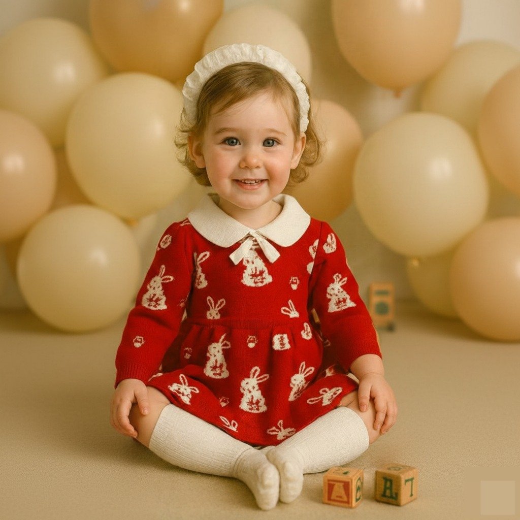 Little Bunny Bloom Knit Dress