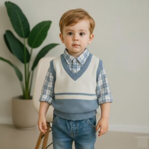 Little Scholar Knit Vest Set