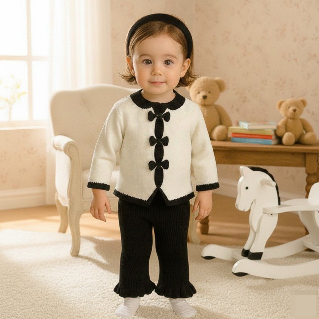 Chic Bow Knit Ensemble