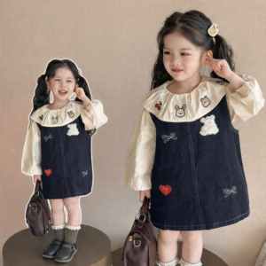 Denim Teddy Sweetheart Dress