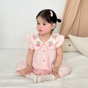 Blush Cherry Flutter Romper