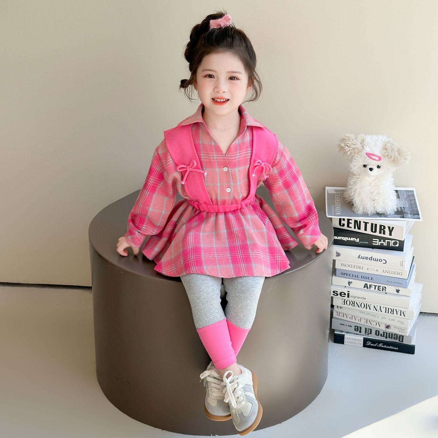 Pink Plaid Princess Set