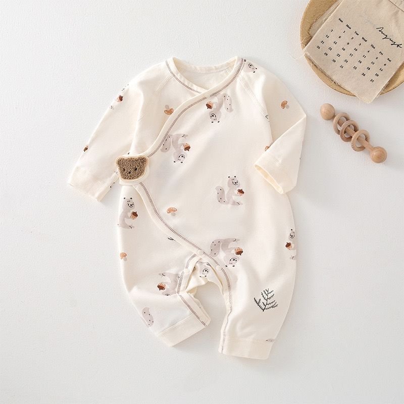 Acorn bear Wrap Romper